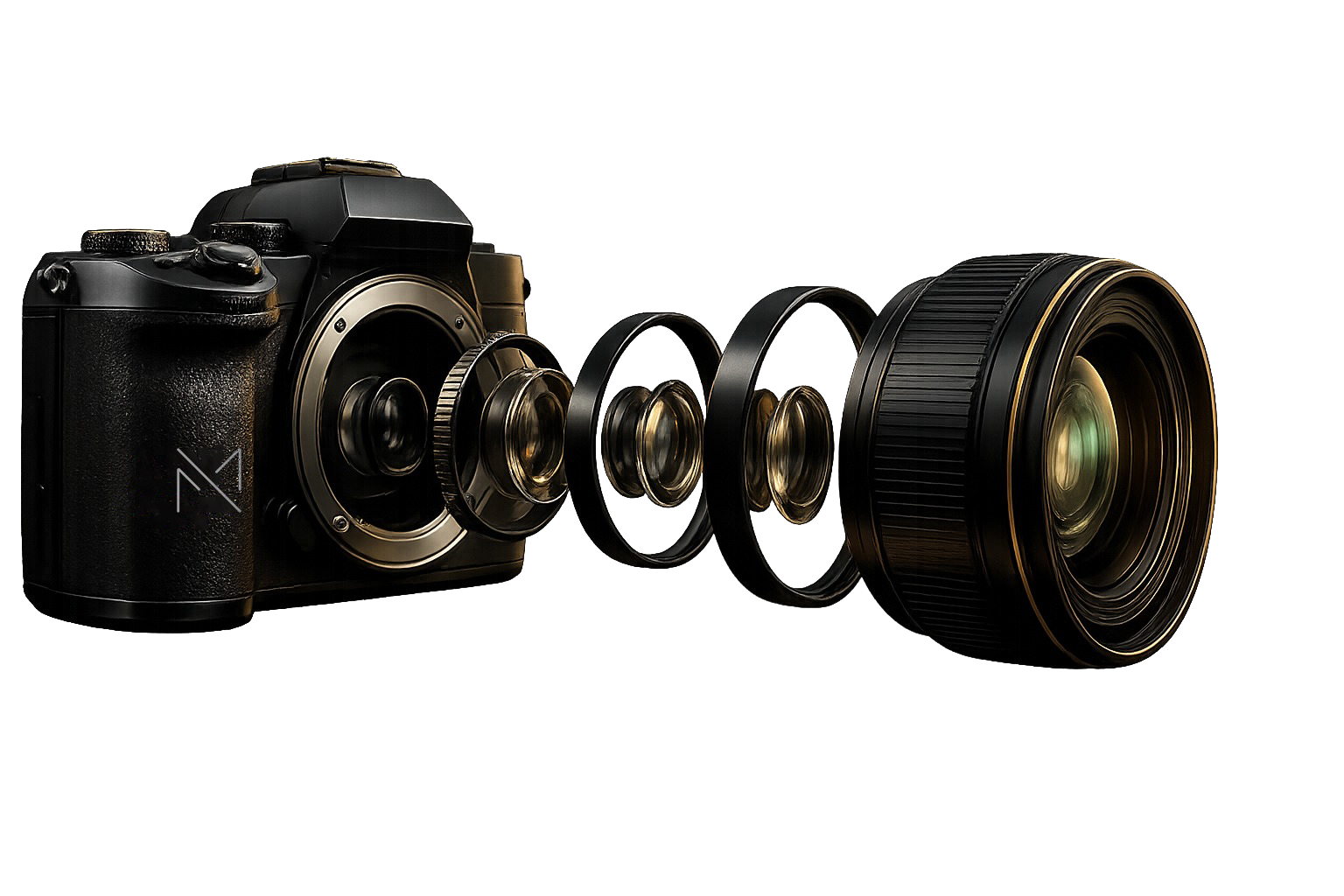 Momentum Media — Cinematic Lens Exploded View